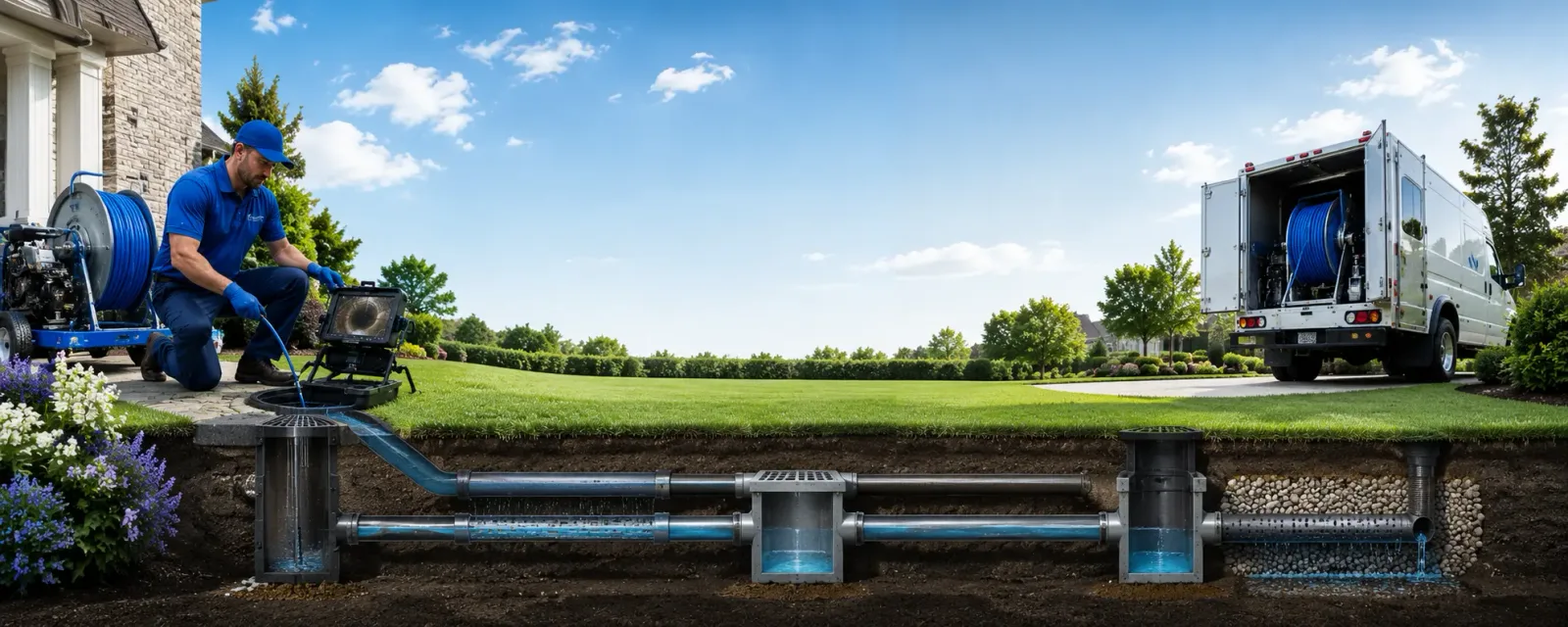 Outdoor drain cleaning information for Robeline, LA